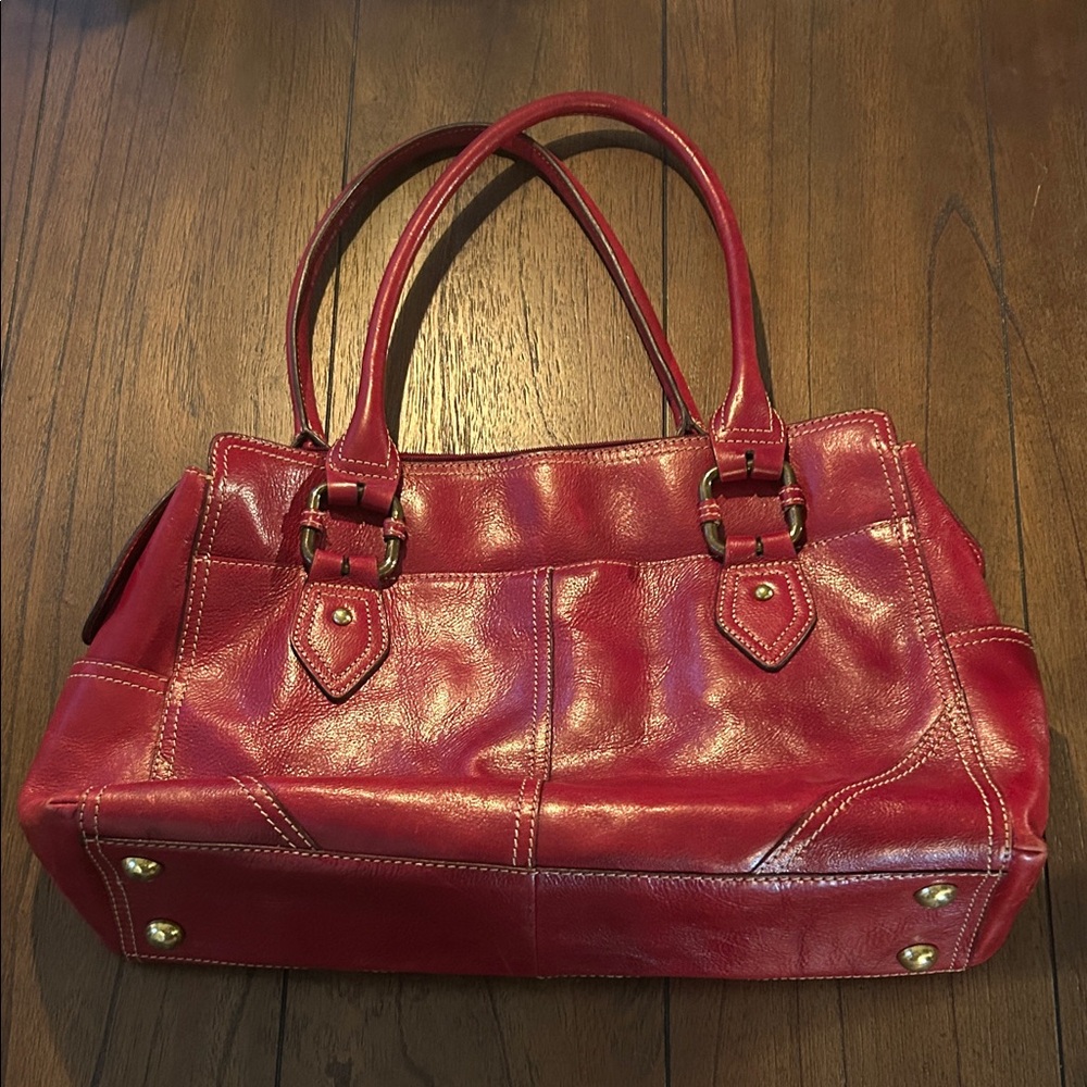 Wilsons Leather LARGE Red Tote Bag